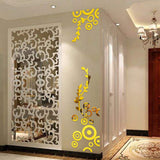 Creative Circle Ring Acrylic Crystal Mirror Wall Stickers