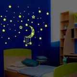 A Set 3D Stars Glow in the Dark Luminous on Wall Stickers