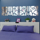 16pcs DIY 3D Acrylic Mirror Wall Sticker