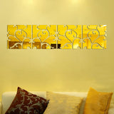 16pcs DIY 3D Acrylic Mirror Wall Sticker
