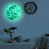 3D Moon Planet Fluorescent Wall Stickers