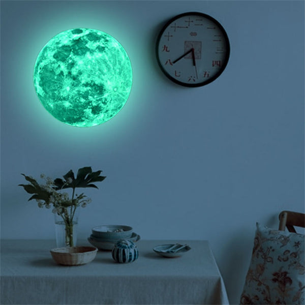 3D Moon Planet Fluorescent Wall Stickers