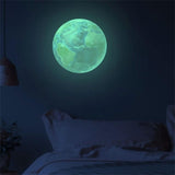 3D Moon Planet Fluorescent Wall Stickers