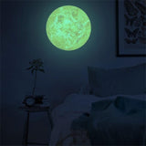 3D Moon Planet Fluorescent Wall Stickers