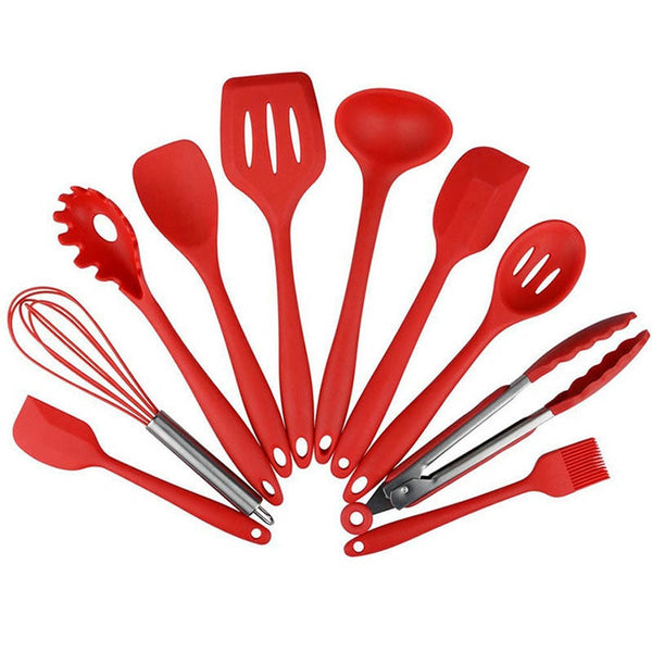 10Pcs/set Silicone Cooking Tool Sets